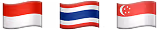 DuitNow QR Singapore Thailand Indonesia flags