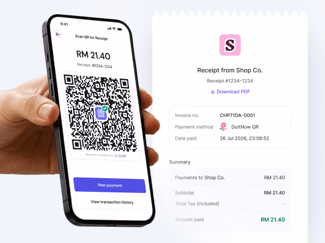 A phone showing scan for receipt feature.